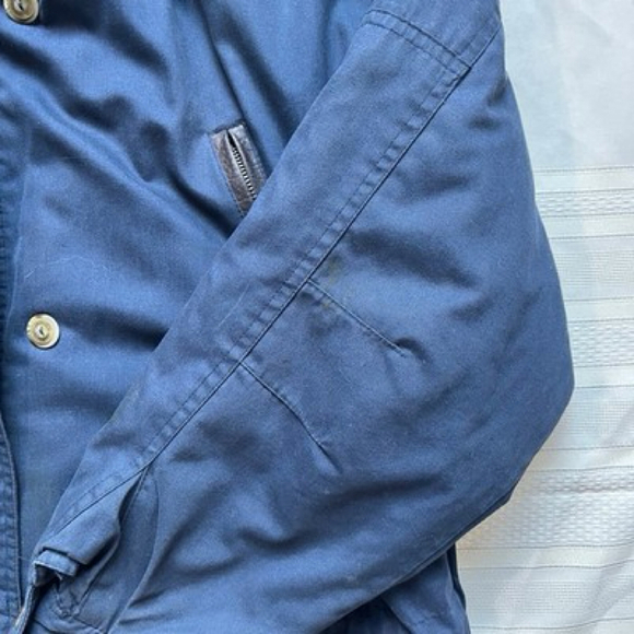 Vintage 90s Outbrook Barn Chore Denim Coat Outdoors Plaid Lined Workwear Medium - Picture 12 of 12